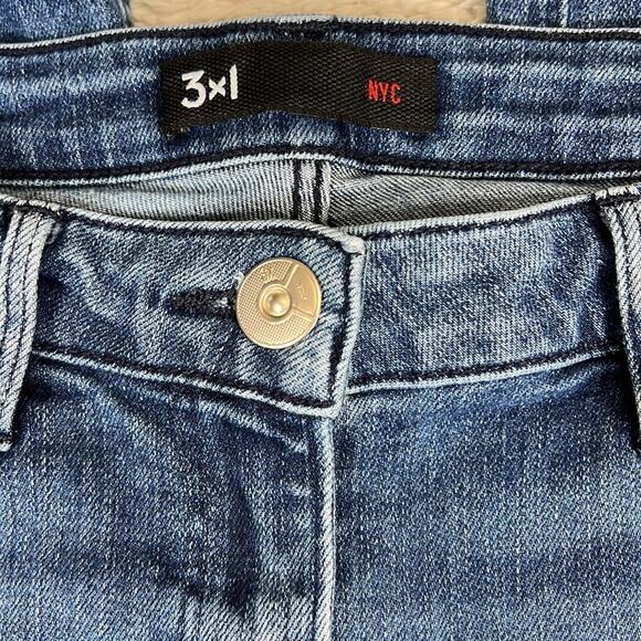3x1 NYC Jeans Presley Side Ankle Zipper Blue Denim Cropped Boot Cut 28 - Picture 4 of 11